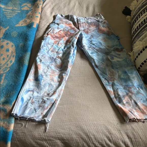 Stan Ray Blue and Brown Ankle Cropped Pants - Picture 3 of 5